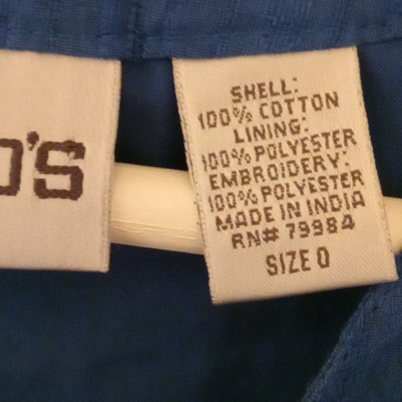 Chico's blue jacket 0 - Picture 5 of 8